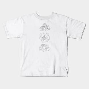 Hand Drawn Flowers Kids T-Shirt